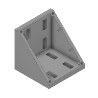 MODULAR SOLUTIONS ALUMINUM GUSSET<br>90MM X 90MM ANGLE WITH OUT HARDWARE